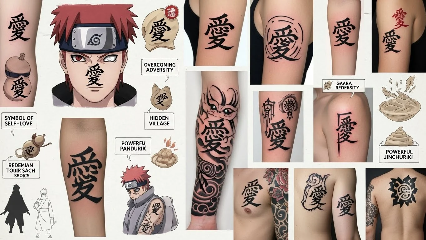 Gaara Tattoos Represent Strength