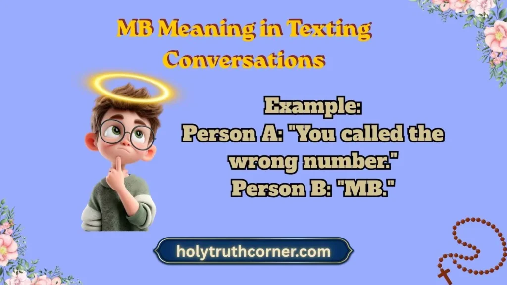 MB Meaning in Texting Conversations