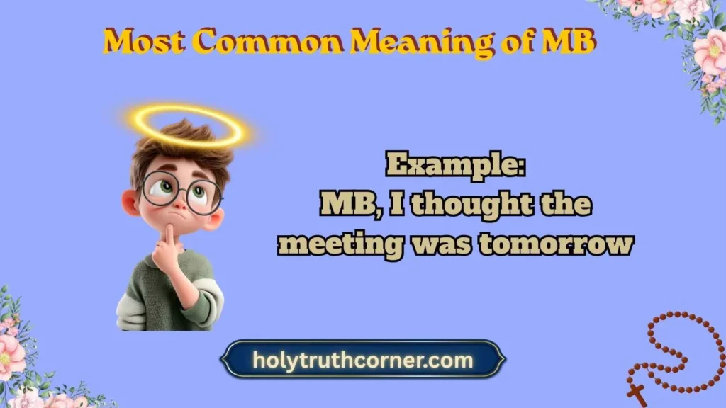 Most Common Meaning of MB